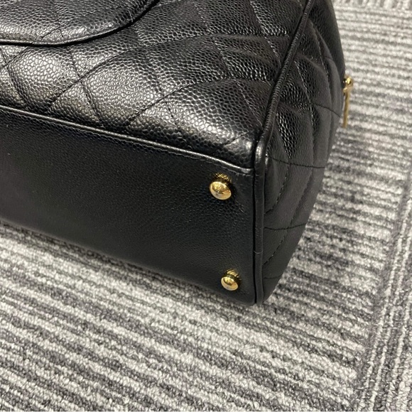 CHANEL Black Quilted Caviar Leather Boston Bag - Picture 9 of 16